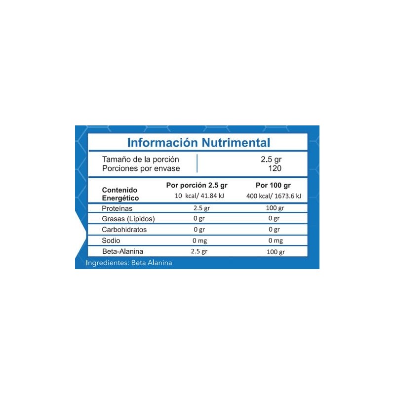 Essentials Innovation Beta alanina 120 Porciones | 2.5 G beta
