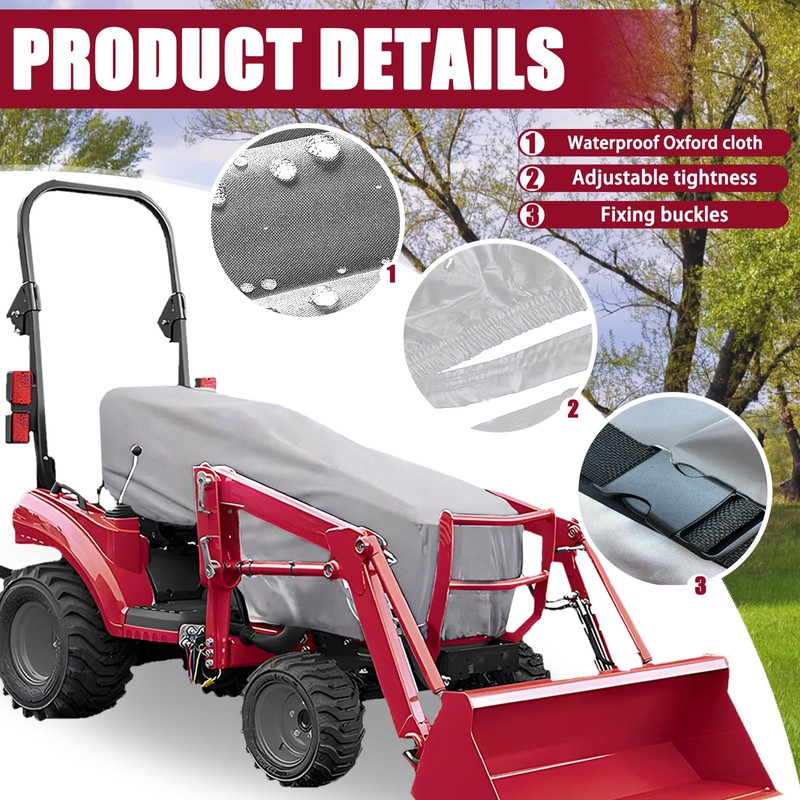 600D Tractor Cover Compatible with Kubota,John Deere,Mahindra, Bobcat,Waterproof Compact Utility