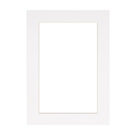 12x18 Mat Bevel Cut for 10x16 Photos - Acid Free White Precut Matboard with Backing Board and Crystal Clear, Self Seal Photo Mat Bag - for Pictures, Photos, Framing - 4-ply Thickness