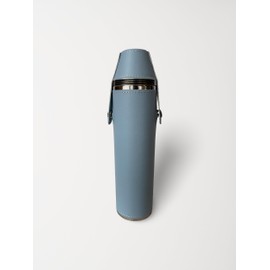 Birdie Bottle 12oz Flask with 4 Shot Glasses in Cap – Stainless Steel with Waterproof Leather Case, Leakproof, Reusable Gift