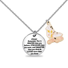 BNQL Roller Skate Necklace, Roller Skate Gift, Roller Skate Lover, Gift, Roller Skate Jewelry, Roller Skate Charm Necklace, Stainless Steel, stainless steel