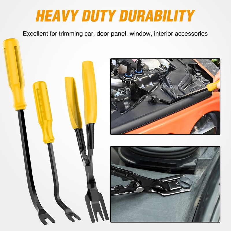 GOOACC 330Pcs Trim Removal Tool, Auto Push Pin Bumper Retainer
