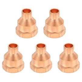 PATIKIL 1/8 x 1/4 Female Adapter Fitting with C X F Connections, 2 Pcs Copper Pipe Fittings with Sweat Solder X FNPT Connection Threaded Tubing Connectors for Residential, Commercial
