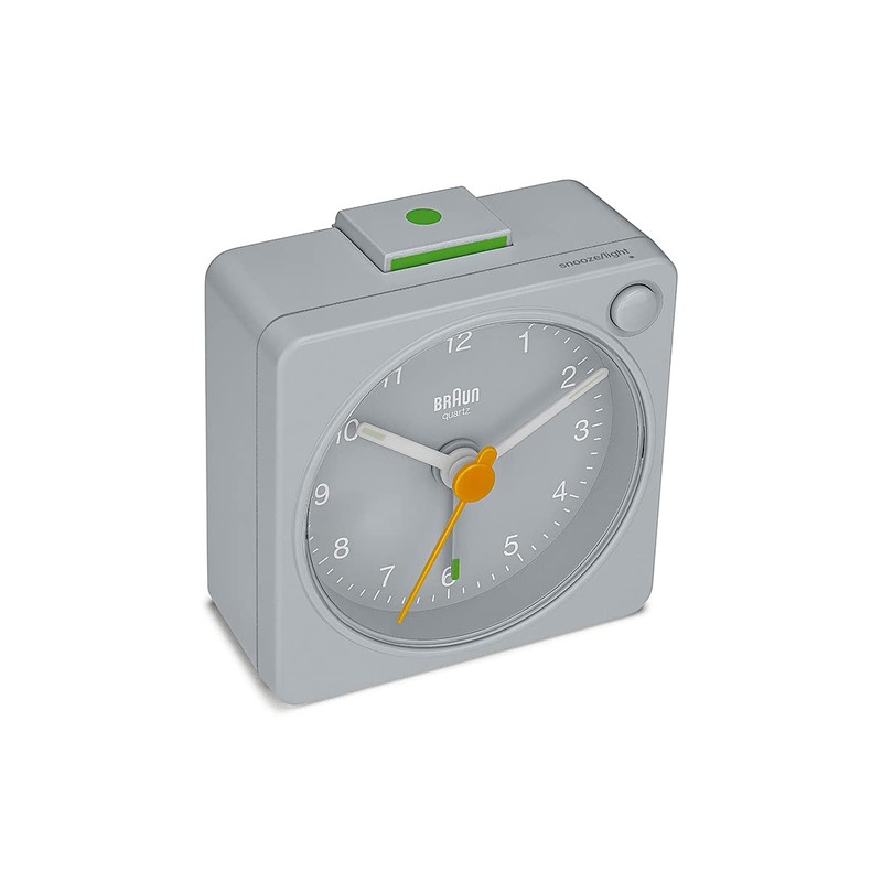 BRAUN/Brown Analog Alarm Table Clock Gray BC02XG, gray