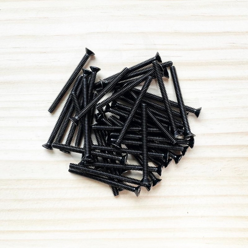 Adiyer Extra Long Black Outlet Screws 40pcs 6-32 x 1-1/2
