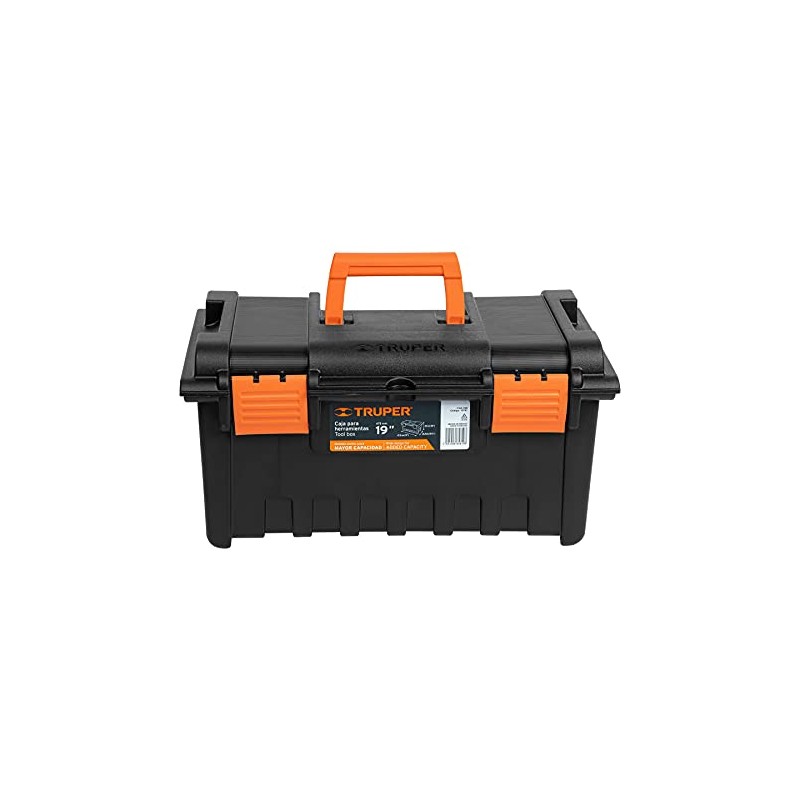 TRUPER CHA-19N 3.7Lb Extra-Wide Toolboxes Orange 19"X10 1/2"X10"