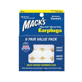 Mack's Silicone Earplugs Value Pack - 6 Packs (36 Count)