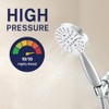 HammerHead Showers® Solid Metal 3-Spray Handheld Shower Head with Long