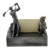 Three Star Golfer with Golf Clubs Business Card Holder