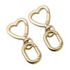 [FUSSED] 2pcs Heart Swivel Spring Clasp Carabiner Buckle Metal Spring