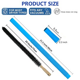 Dryer Vent Cleaner Kit Dryer Lint Vac Vacuum Hose Attachment Cleaning Hose Lint Trap Cleaning Tool and Brush 2 pieces