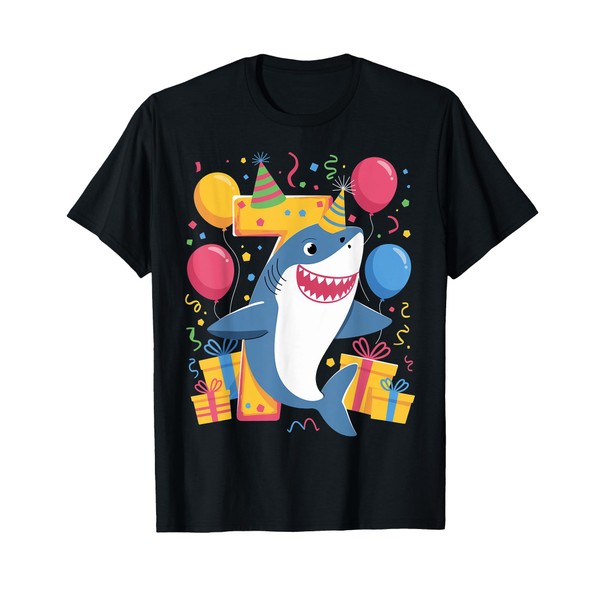 White Shark 7th birthday boy girl 7 years old White