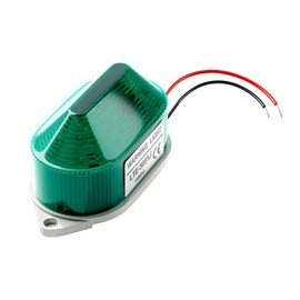 AC110V Strobe Siren Industrial Warning Light with Green LED and 105dB Buzzer, Ultra-Bright Signal Flashing Alarm Light for Safety and Alert, Oval