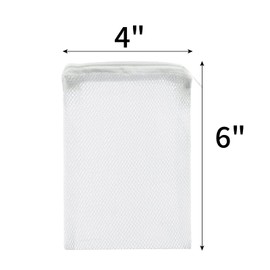 LLTGMV 10 Pcs Aquarium Filter Media Bags - Reusable Mesh Bags (6" x 4") for Fish Tank Filters