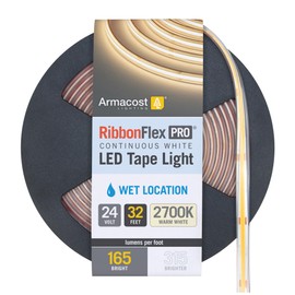 Armacost Lighting RibbonFlex Pro COB Outdoor LED Strip Lights 24V, 165 Lumens/Ft, 10M 171152