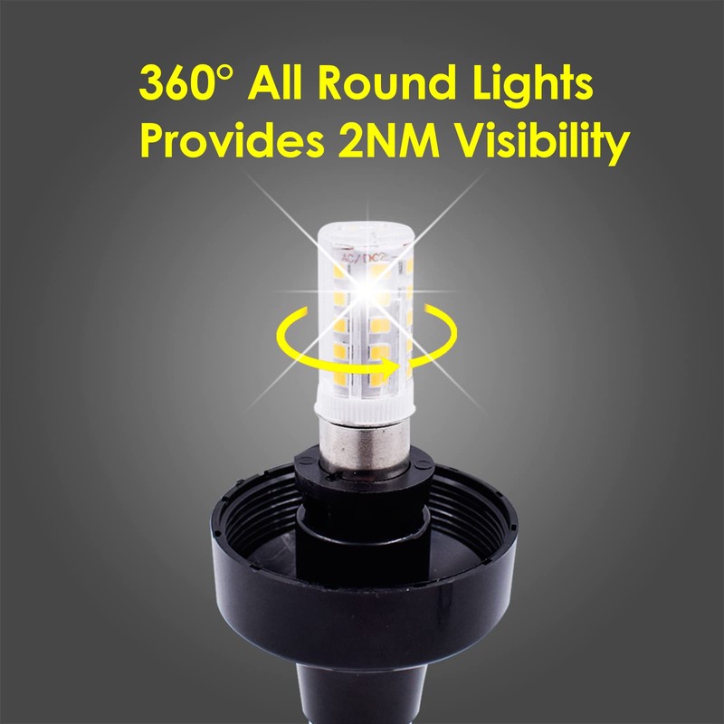 Acelane 9 Inch Marine Fold-Down Stern Light, 360° All-Round White