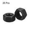 sourcing map 7/16-14 UNC Hex Nuts, Carbon Steel Grade 8.8