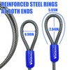 VIVBOO 1/4in Security Cable with Loops Cut-Resistant and Waterproof