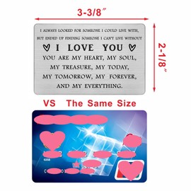 FALOGI I Love You Wallet Card for Men, Soulmate Gifts for Him, Unique Birthday Gifts for Men