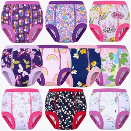 BIG ELEPHANT Potty Training Underwear 10 Packs Absorbent Toddler Training Pants for Boys and Girls, 3T