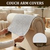 Caffney 2Pcs Waterproof Couch Arm Covers Set Non-Slip Couch Armrest