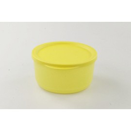 TUPPERWARE Fridge Birthday Cracker Round 530 ml Yellow Fresh Container Tin 17182