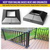 Hulave Split Post Cover, Fits 2x2/4.5x4.5 Base, Indoor/Outdoor Iron Railing,