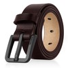 Full Grain Leather TSA Belt - Hypoallergenic, Adjustable, Nickel Free