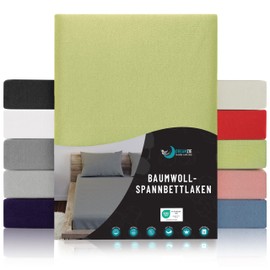 Dreamzie Elasticated Cotton Fitted Sheet, 180 x 200 x 30 cm