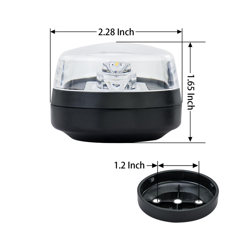 CLGmarine Anchor Lights,Boat Tower Light,Bimini Top LED Waketower All-Round 360