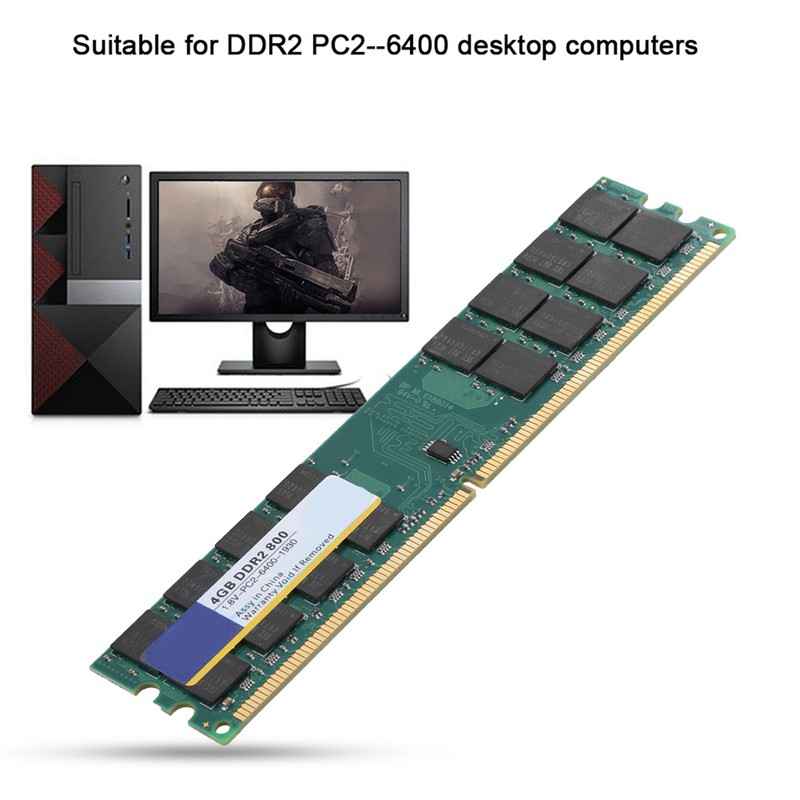 Xiede 800MHZ 4G 240pin RAM Memory Designed for DDR2 PC2-6400