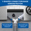 XHNKEG Washing Machine Connection Adapter, Double Connection Washing Machine 1