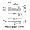 Gedotec Locking Hooks 52 mm for Side Tables and Table