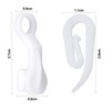 NiceLand 100pcs White Plastic Curtain Hooks for Door/Window Curtains
