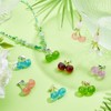 PH PandaHall 6 colours Cherry Charms, 9pcs Transparent Resin Cherry