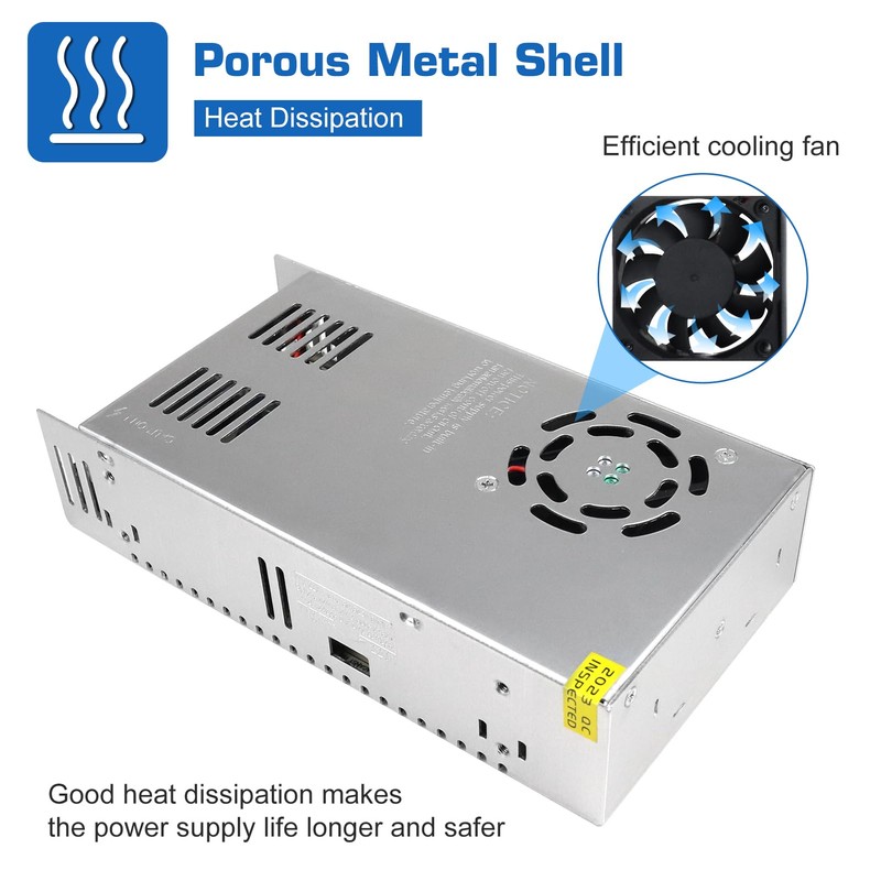 inShareplus 12V 33.3A 400W, DC Universal Regulated Switching Power Supply,