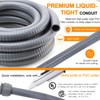 DWALE Liquid-Tight Conduit and Connector Kit,Flexible Non Metallic Liquid Tight