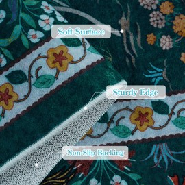 OJIA 8x10 Rugs for Living Room, Soft Bedroom Rug Washable Area Rugs 8x10, Floral Non-Slip Modern Dining Room Rug Stain Resistant Boho Floor Carpet for Playroom Kids Nursery Farmhouse, Blue