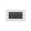 Double Brush Wallplate | White steel