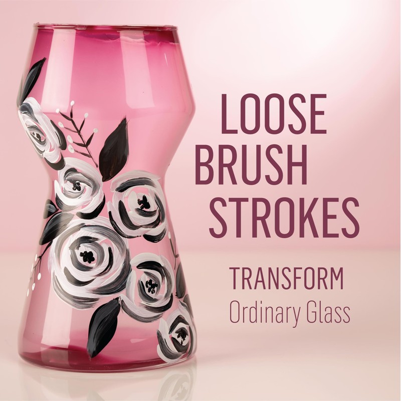 FolkArt Murano Opaque Acrylic Glass Paint, Magenta, Perfect for Indoor