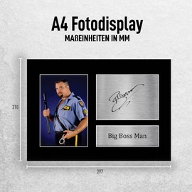 HWC Trading A4 Big Boss Man Gifts Printed Autograph Picture For WWE & WWF Fan Merchandise - A4