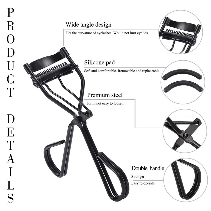 Uranian Eyelash Curlers with Built-in Comb Beauty Eyelashes Curlers Eyelash