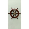 Nautica 装飾用 ブラウン仕上げ 木製船の車輪 海賊ボートホイール 15インチ 素朴 ビンテージ ホームデコレーション ギフト