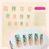 French Tip Press On Nails Long Square Coffin Fake Nails