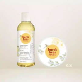 Mamaby 버츠비 (마마비 벨리버터 185g+마마비 너리싱 바디오일 147ml) Burt's Bees (Mama Bee Belly Butter 185g + Mama Bee Nourishing Body Oil 147ml) [Birds Bebe Pregnancy Gift Set]