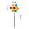 QUACOWW 4 Pieces Garden Pinwheel, Sequin Sunflower Wind Spinner, Plastic