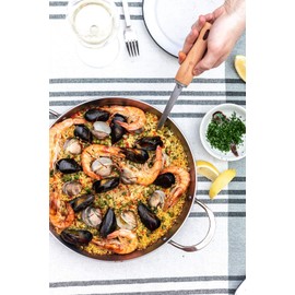 de Buyer - Mineral B Country Fry Pan 2 Handles - Nonstick Frying Pan - Carbon and Stainless Steel - Oven Safe and Induction Ready - 11"