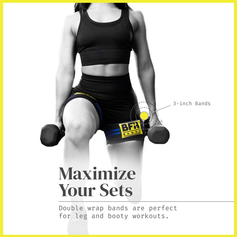 Blood Flow Restriction Bands - 2 Pack for Legs, Booty