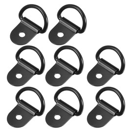 X AUTOHAUX 8pcs D Ring Tie Down Anchor 3mm Diameter for Trailer Truck Car Black