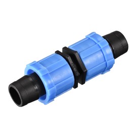 MECCANIXITY Drip Irrigation Tubing Coupling Barbed Locking Fitting for 16mm Drip Tape Tubing Sprinkler System Blue Pack of 20